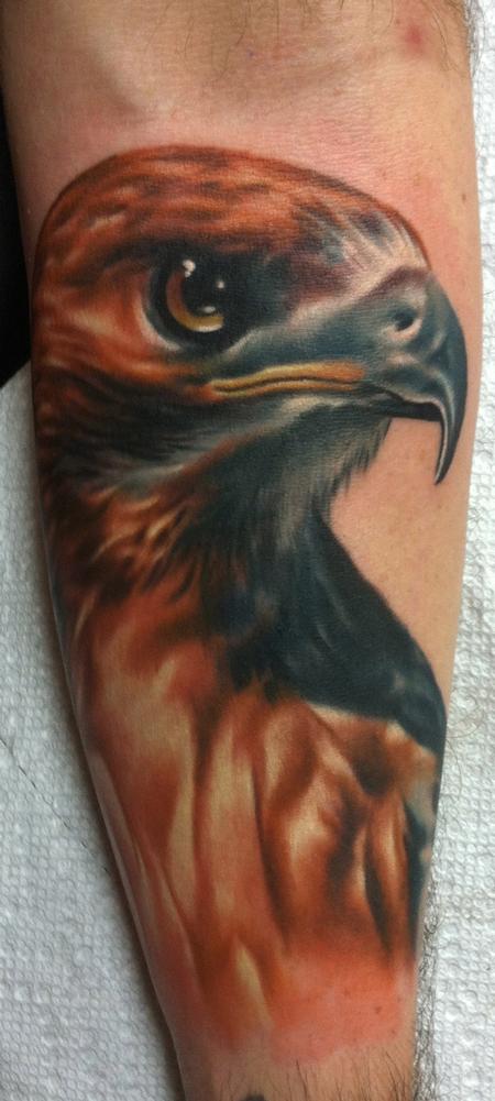 Tattoos - red tailed hawk tattoo - 77194